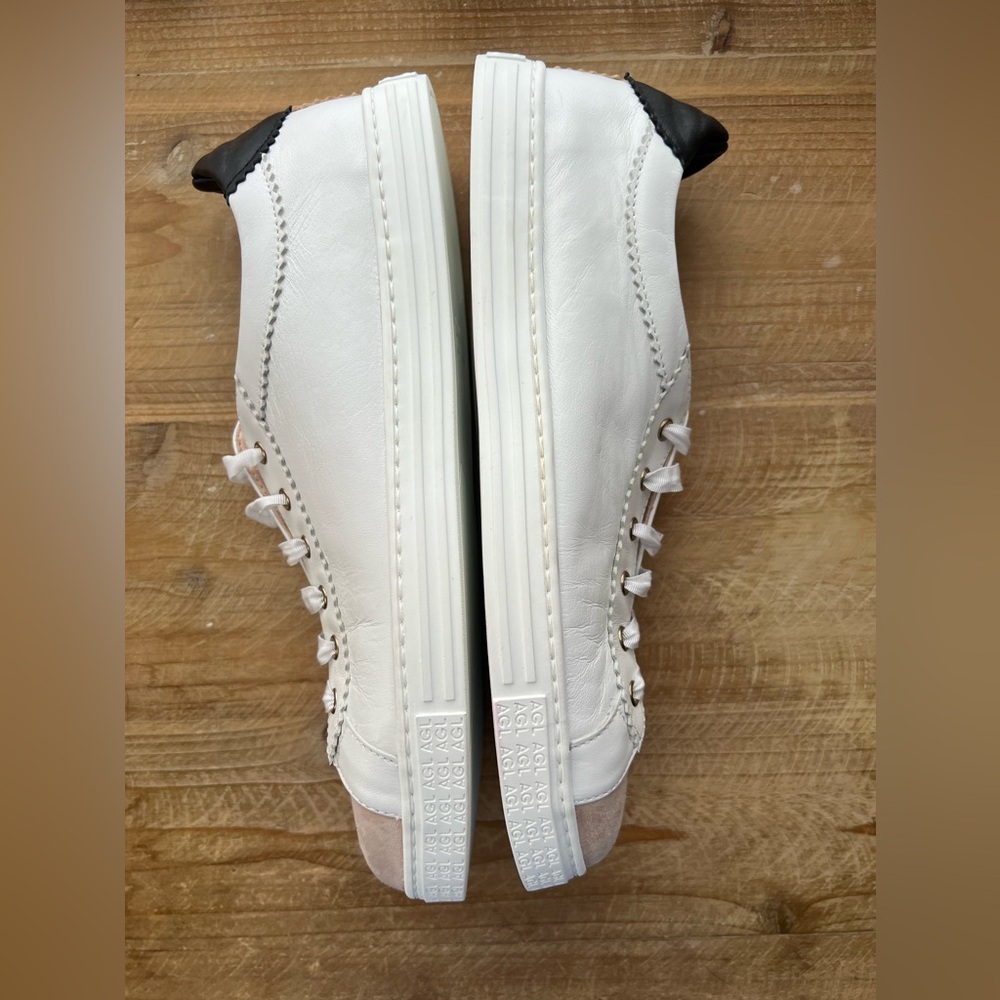 New AGL sneaker Sade size 41.5 white with pink black - Picture 11 of 12